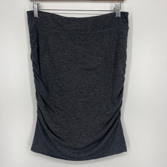Athleta Dresses & Skirts - Athleta Women Heather Gray Ruched Side Stretch Skirt Small Tall